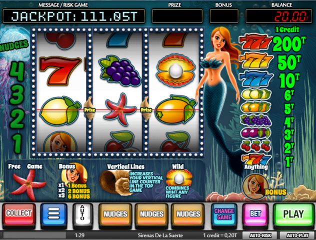 ¿Cómo jugar a la slot Sirenas de la Suerte con dinero real?