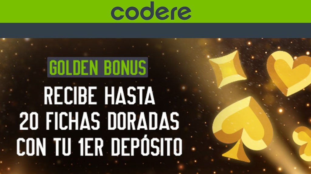 Promo Golden Bonus 20 fichas doradas de Codere España