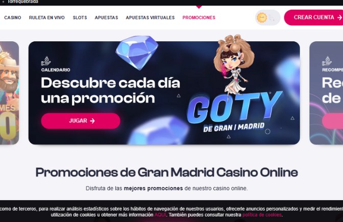 Promo el calendario GOTY del Casino Gran Madrid
